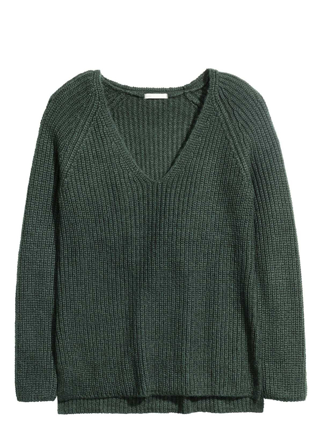 Темно-зеленый демисезонный джемпер пуловер H&M
