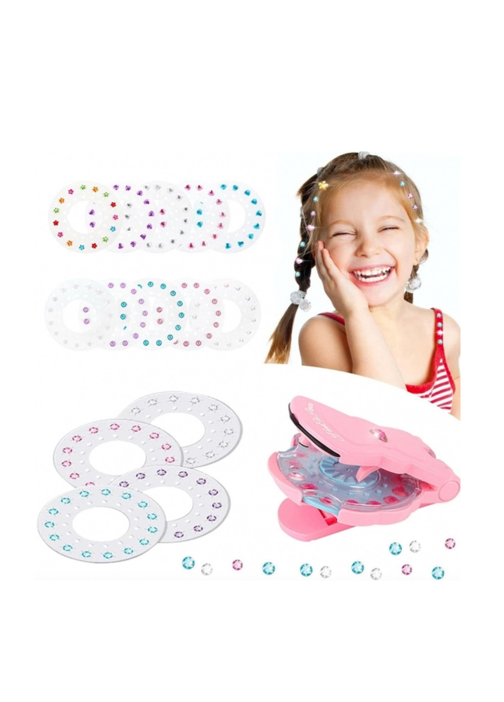 Набір для творчості Стрази для волосся (12 дисків, 180 страз) Forus (279348941)