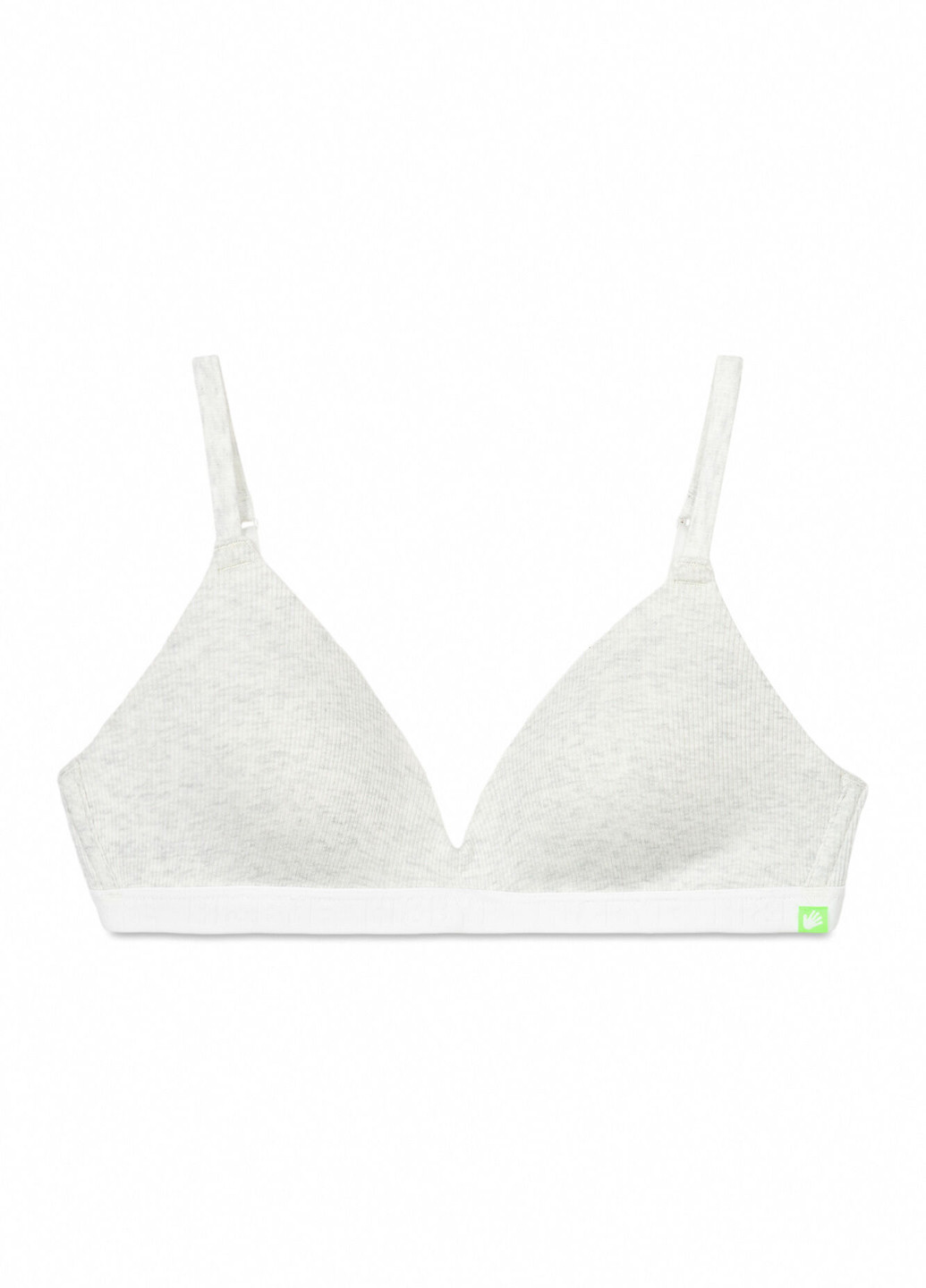 Серый бралетт бюстгальтер Hi&Bye без косточек хлопок