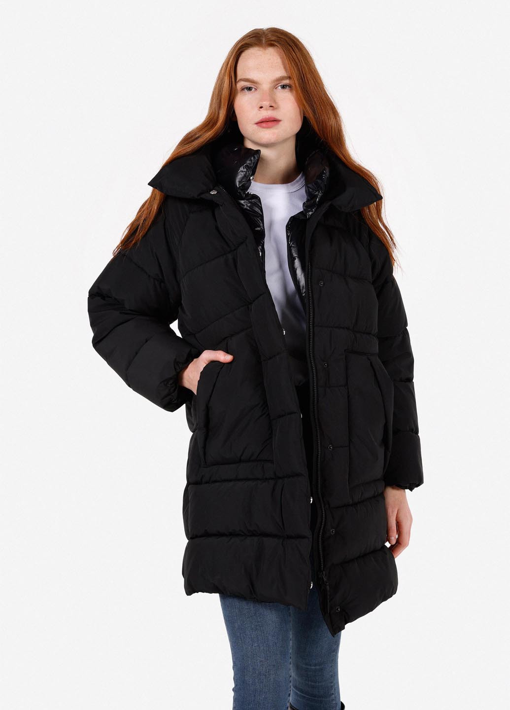 Чорна зимня куртка куртка-пальто Colin's