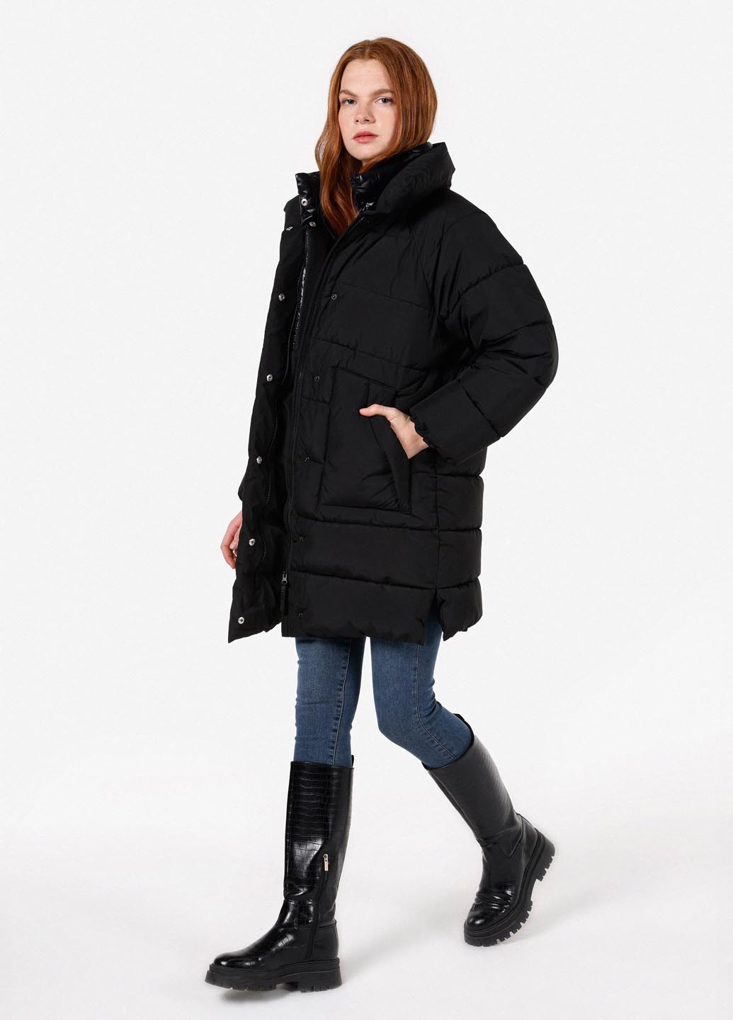 Чорна зимня куртка куртка-пальто Colin's