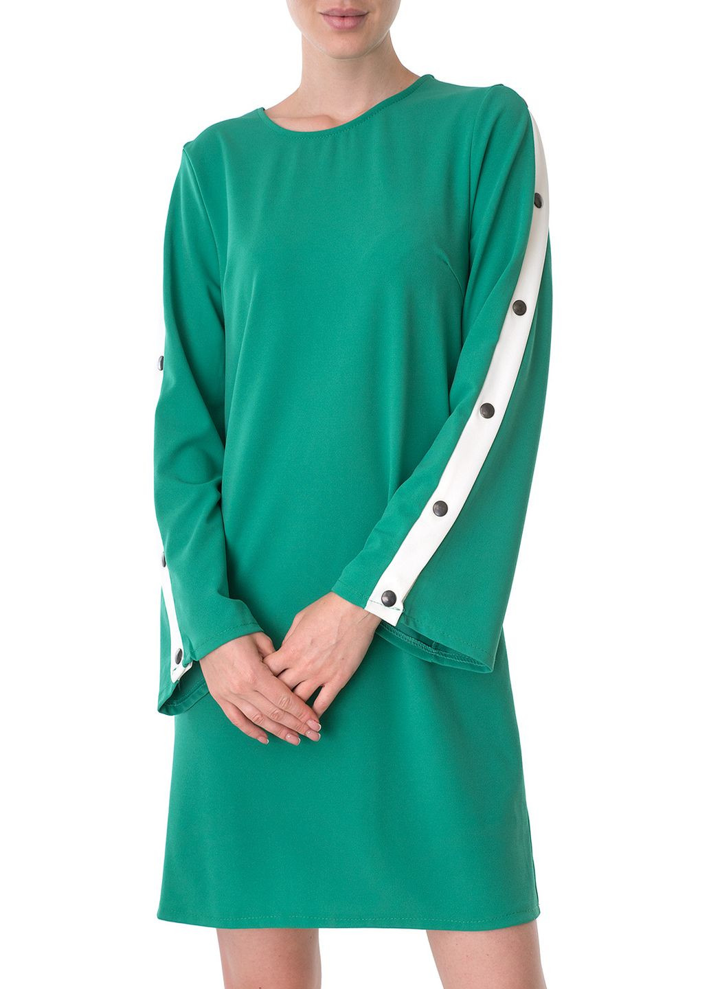 Зеленое кэжуал платье Miss Miss однотонное