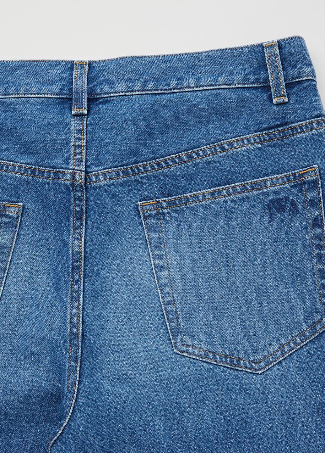 Синие демисезонные клеш джинсы Uniqlo
