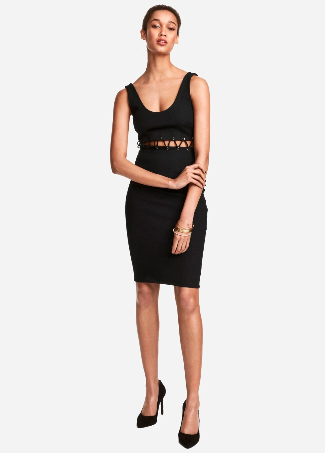 Чорна джинсова сукня H&M однотонна