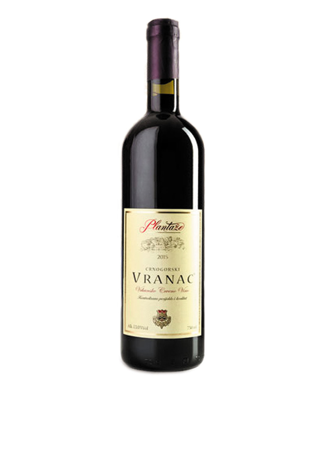 Вино червоне сухе. 0,75 л Plantaze Vranac Pro Corde (165960840)