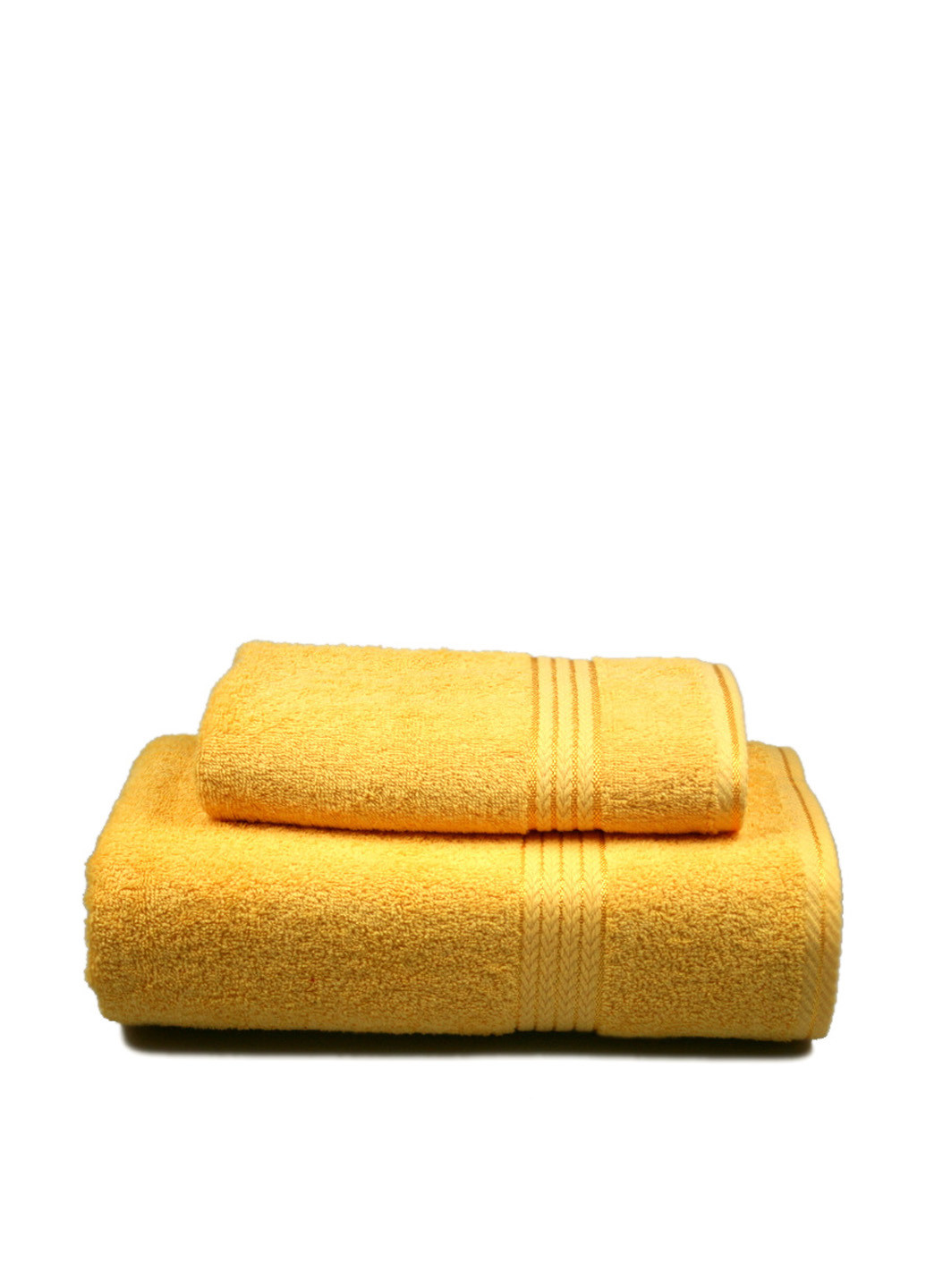 No Brand полотенце, 70х140 см однотонный желтый производство - Пакистан