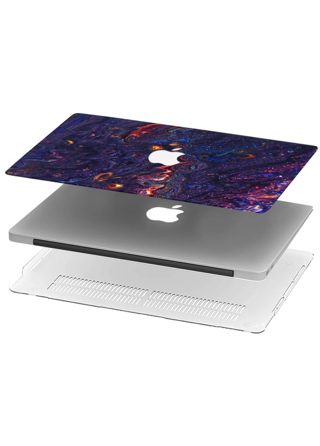 Чохол пластиковий для Apple MacBook Air 11 A1465 / A1370 Темно-фіолетовий глиттер (6349-2384) MobiPrint (218861843)