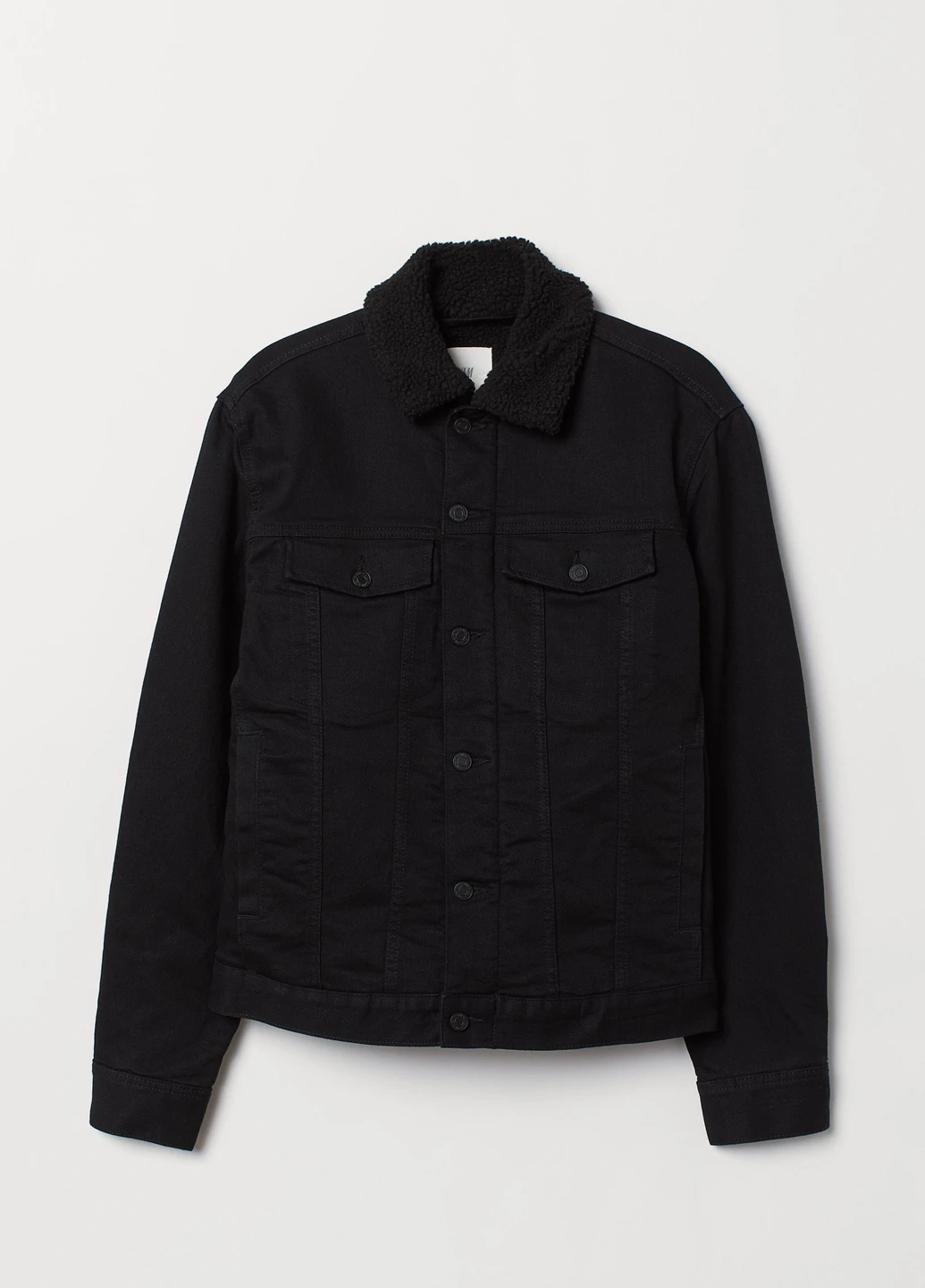 Черная демисезонная джинсовая куртка H&M