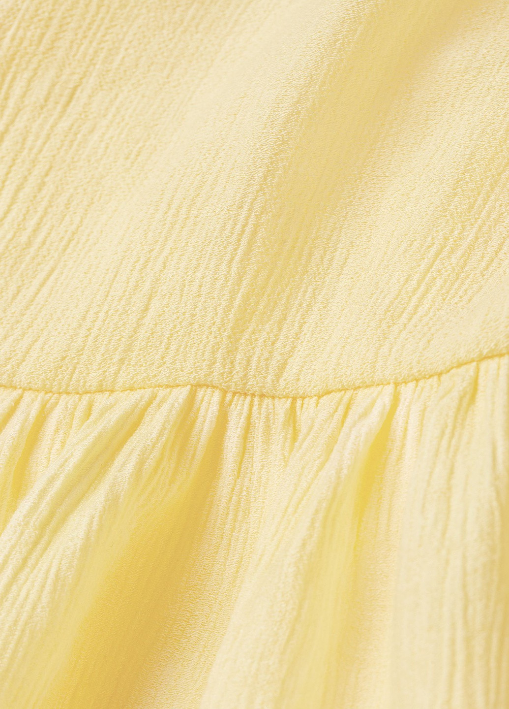Светло-желтая летняя блузка с пышным рукавом H&M