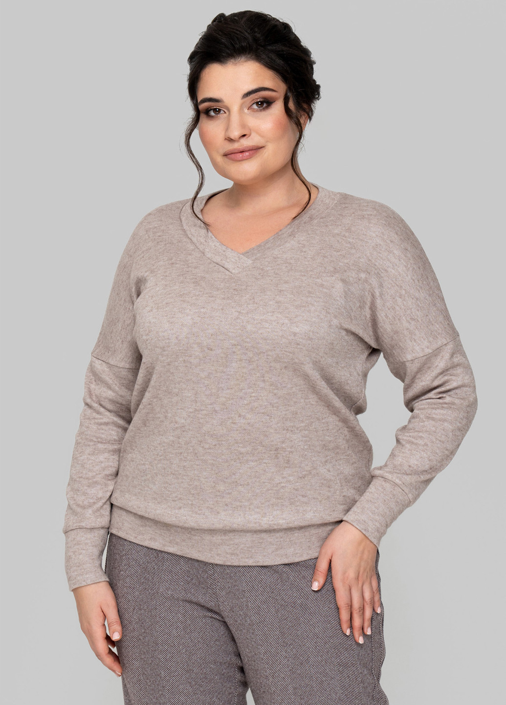 Сіро-бежевий демісезонний пуловер пуловер A'll Posa