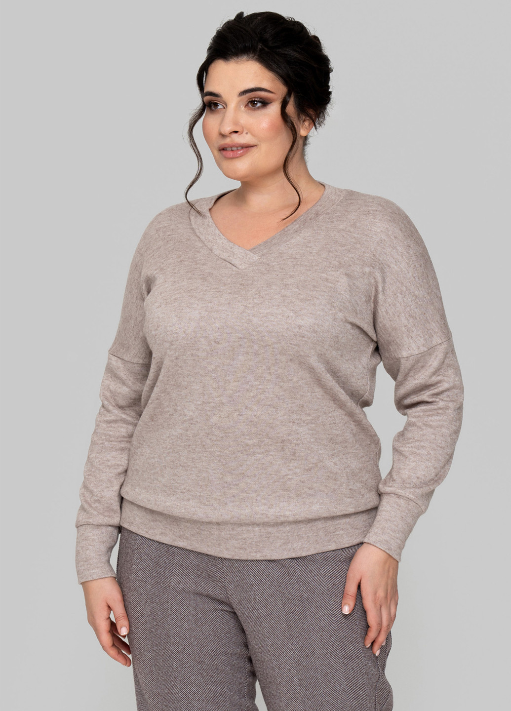 Сіро-бежевий демісезонний пуловер пуловер A'll Posa