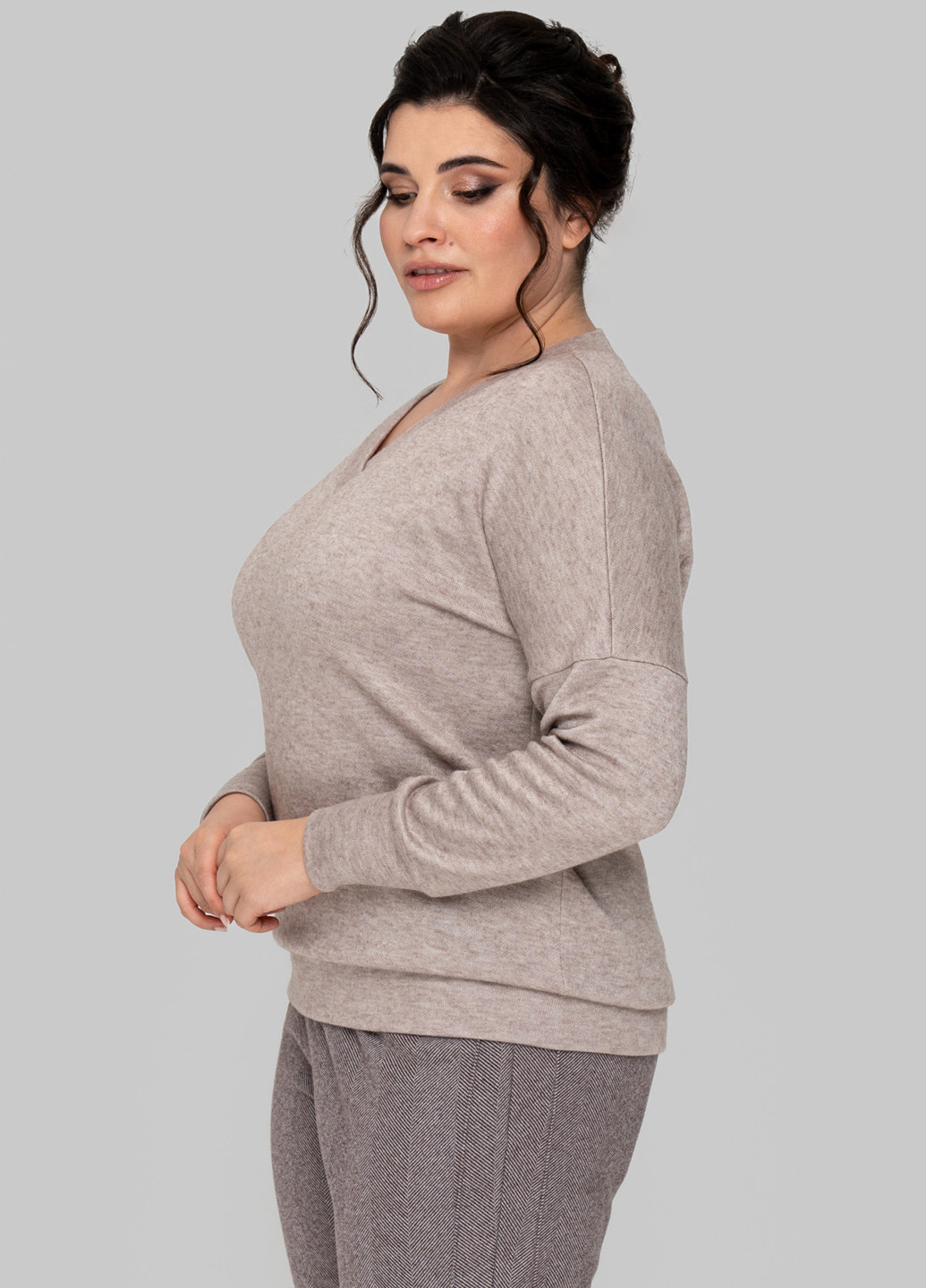 Сіро-бежевий демісезонний пуловер пуловер A'll Posa