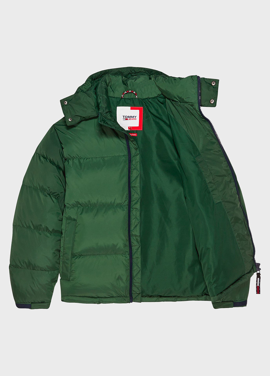 Зеленый зимний Пуховик Tommy Jeans