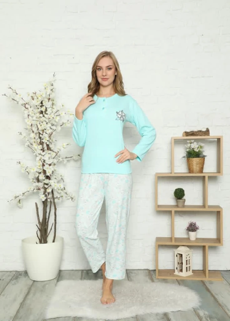 М'ятний демісезонний комплект (світшот, брюки) Glisa Pijama