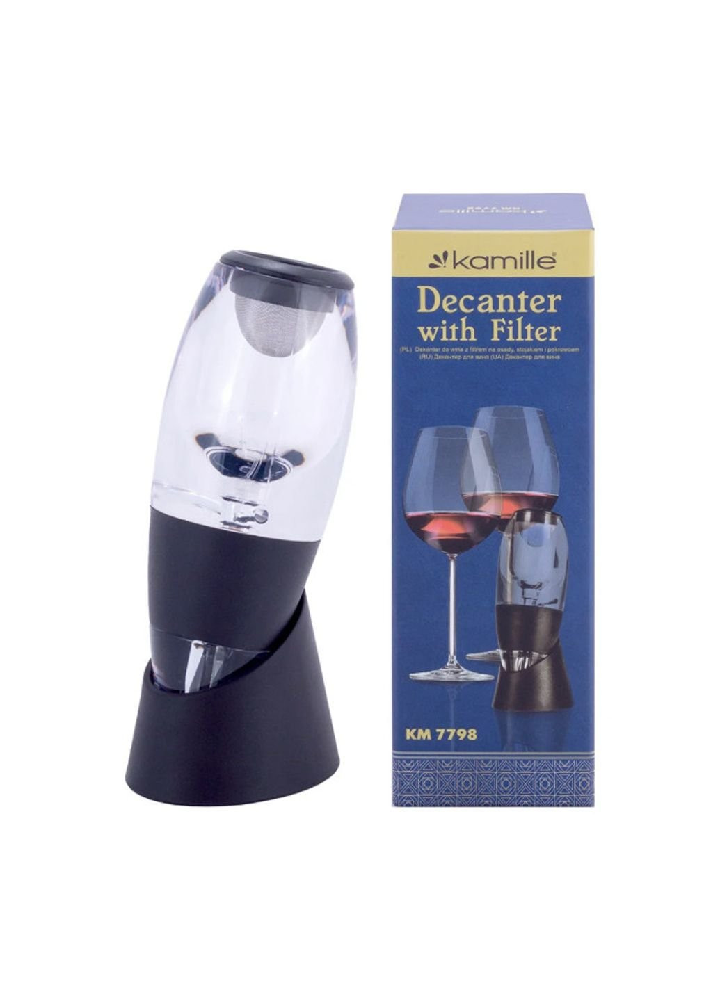 Декантер графин с подставкой 15х7х5,5 см KM-7798 Kamille (253782926)