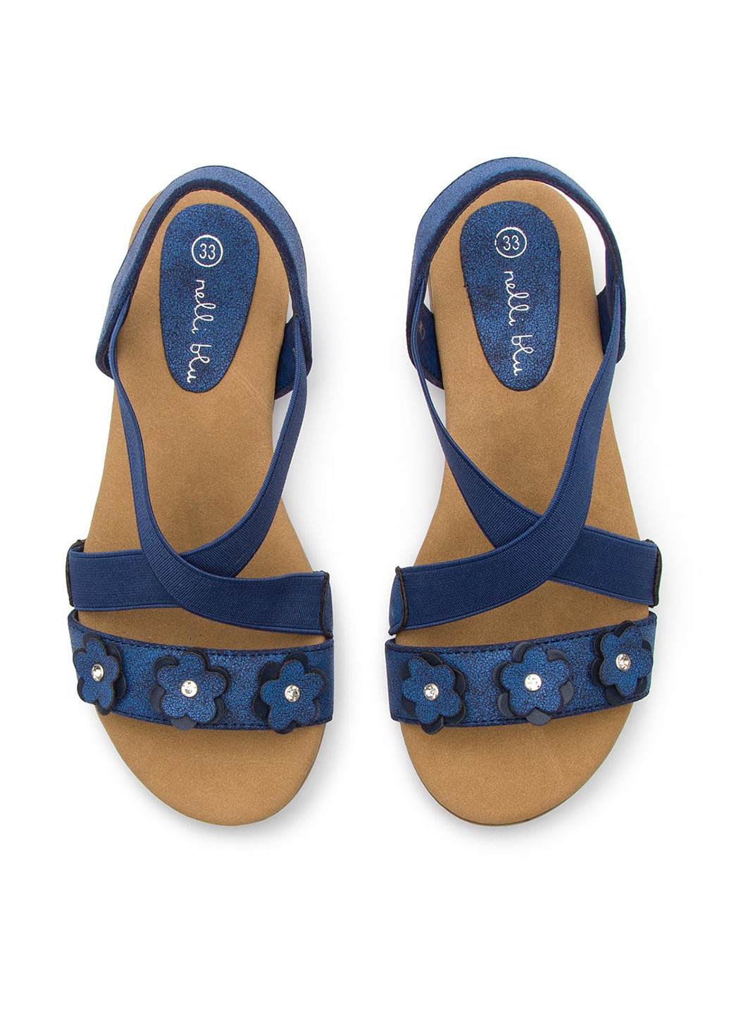 Синие кэжуал сандалі nelli blu cm170531-01 Nelli Blu Без шнурков