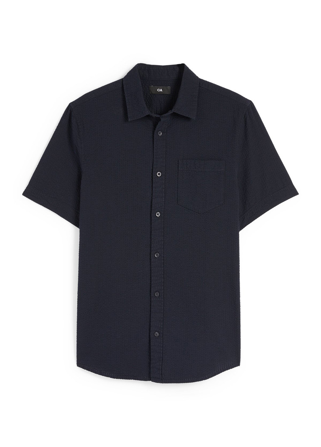 Темно-синяя кэжуал рубашка однотонная C&A