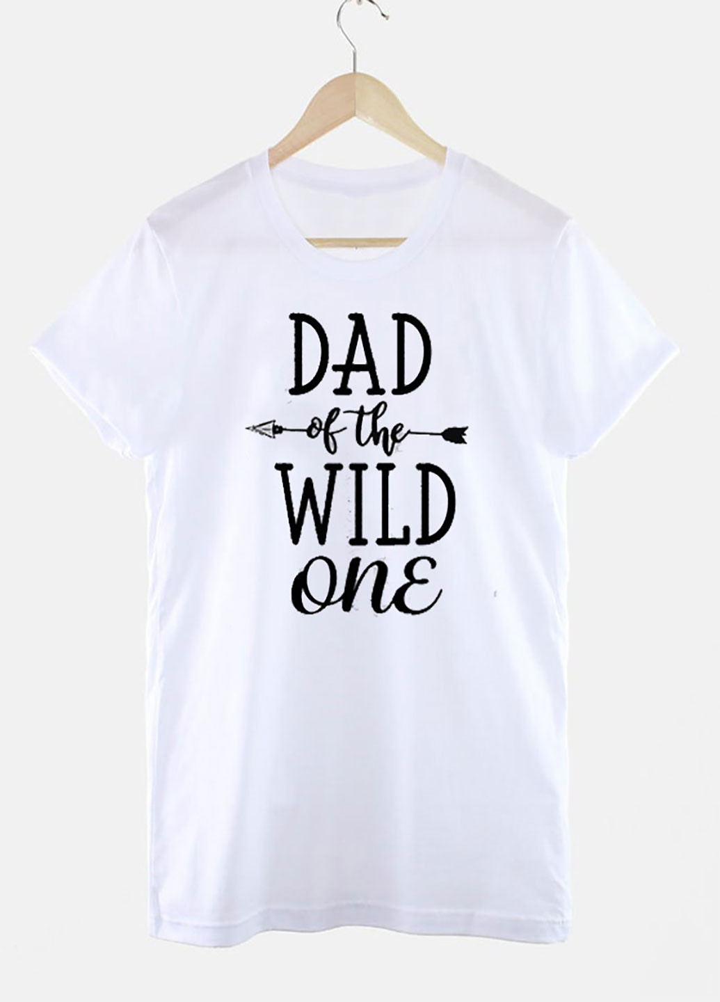 Біла футболка чоловіча біла dad of the wild one love & live Love&Live