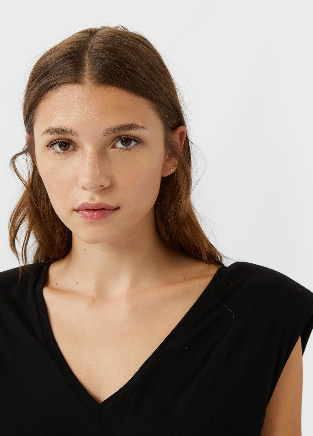 Чорна блуза Stradivarius