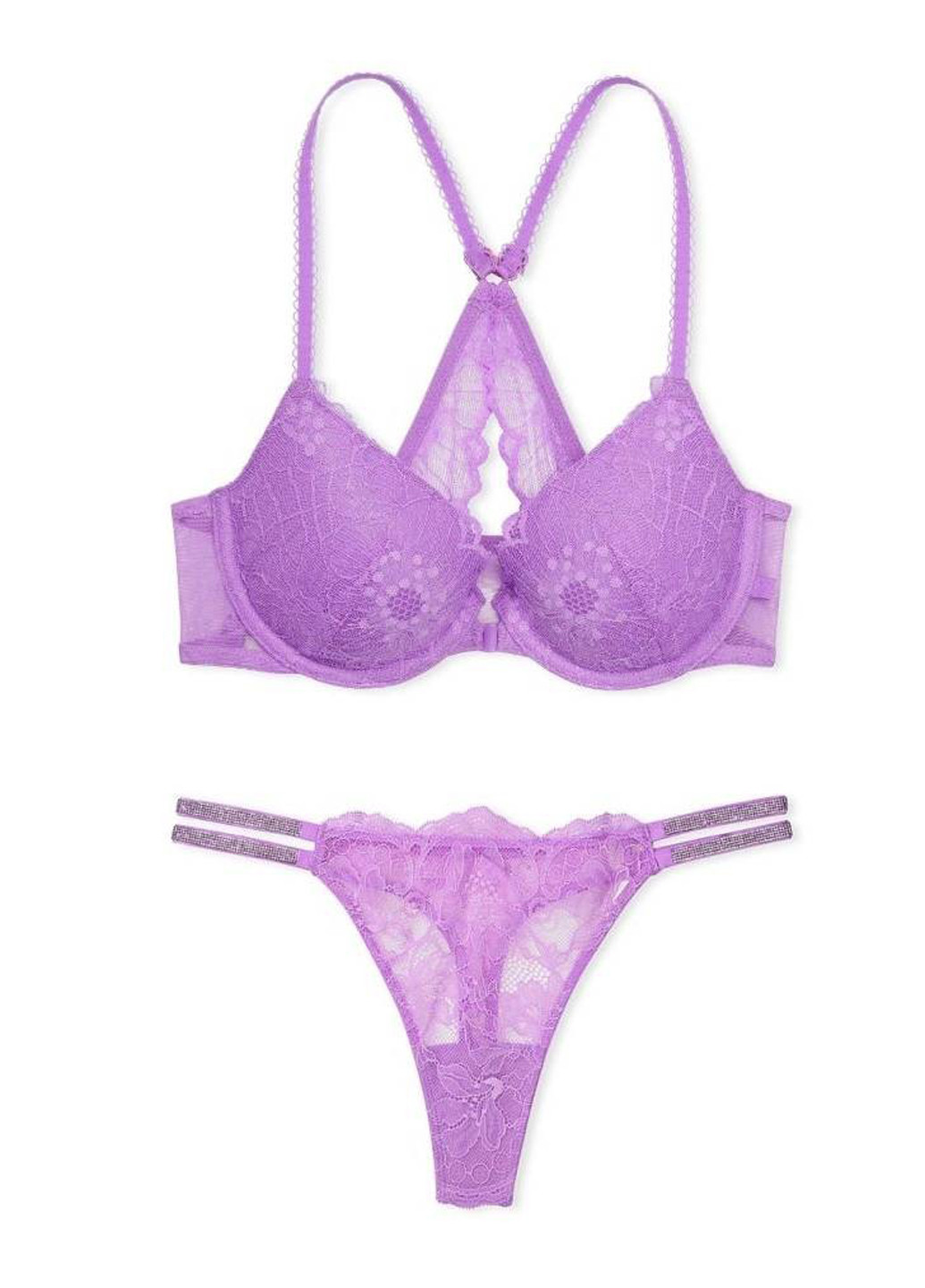 Бузковий демісезонний комплект (бюстгальтер, трусики) Victoria's Secret