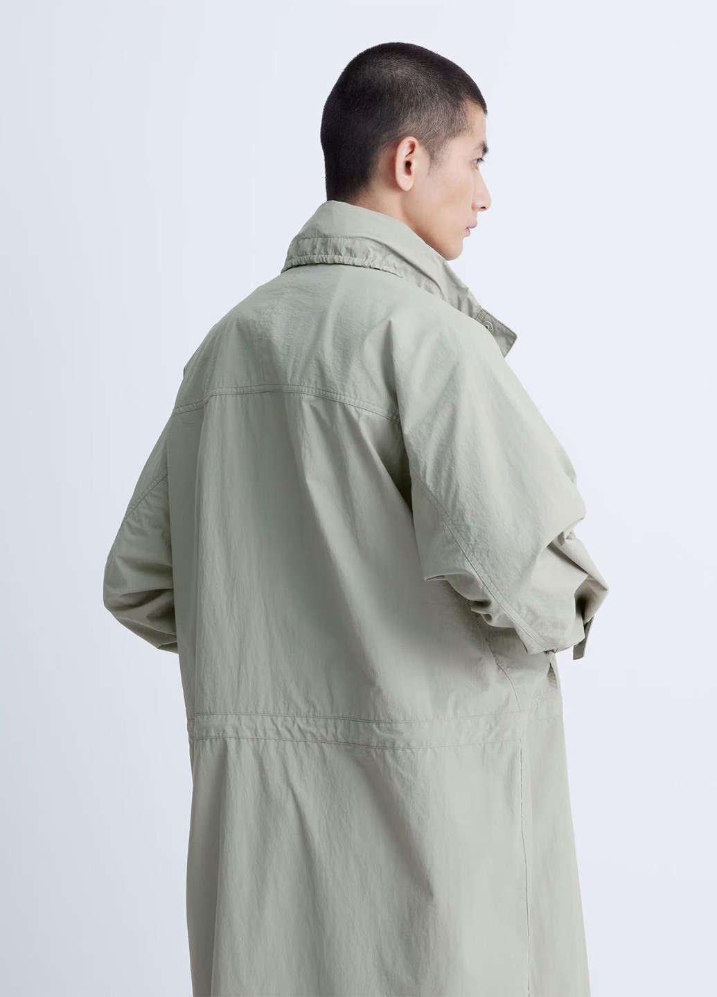 Сіре демісезонне Пальто однобортне Uniqlo