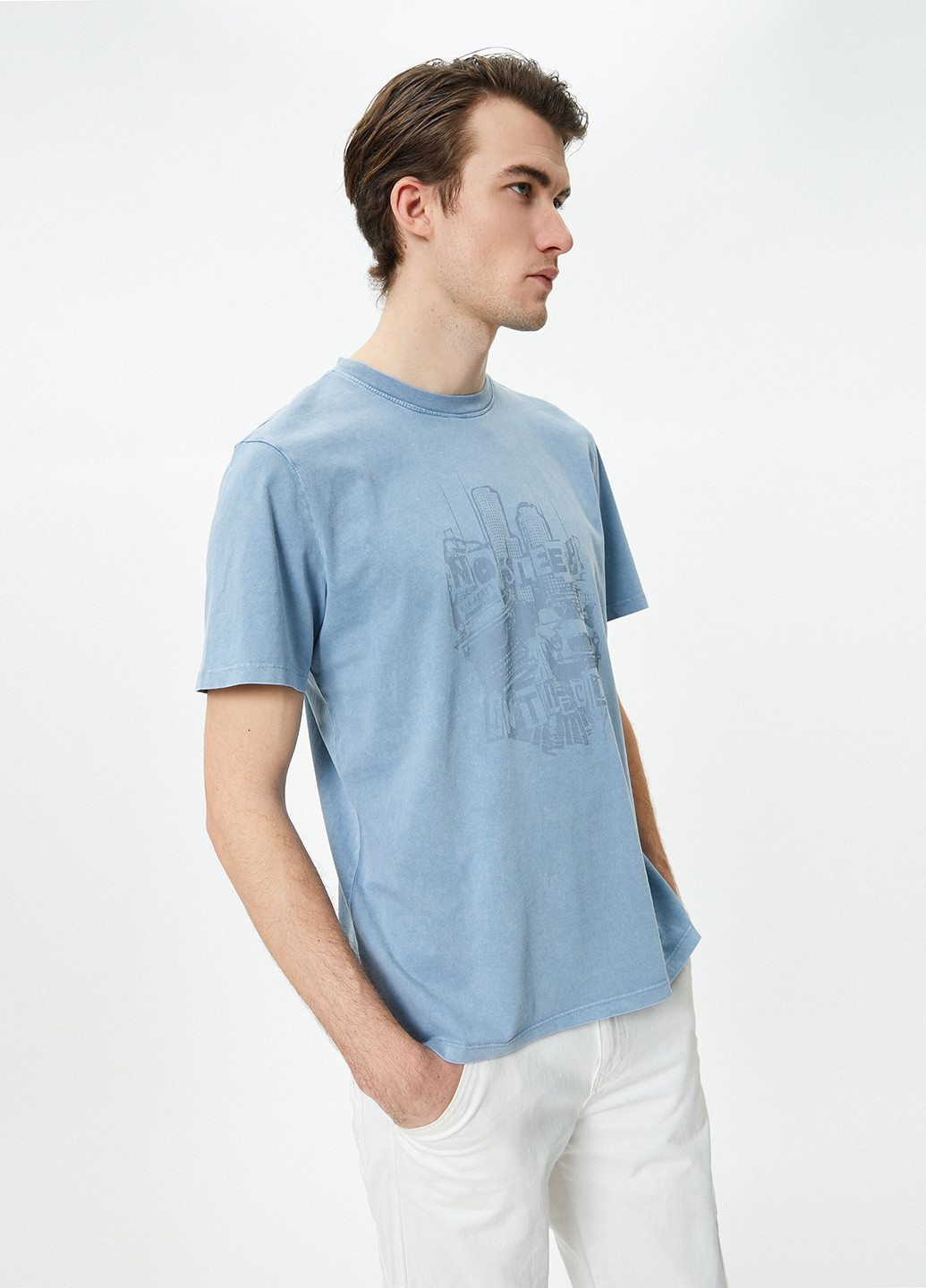 Голубая футболка KOTON