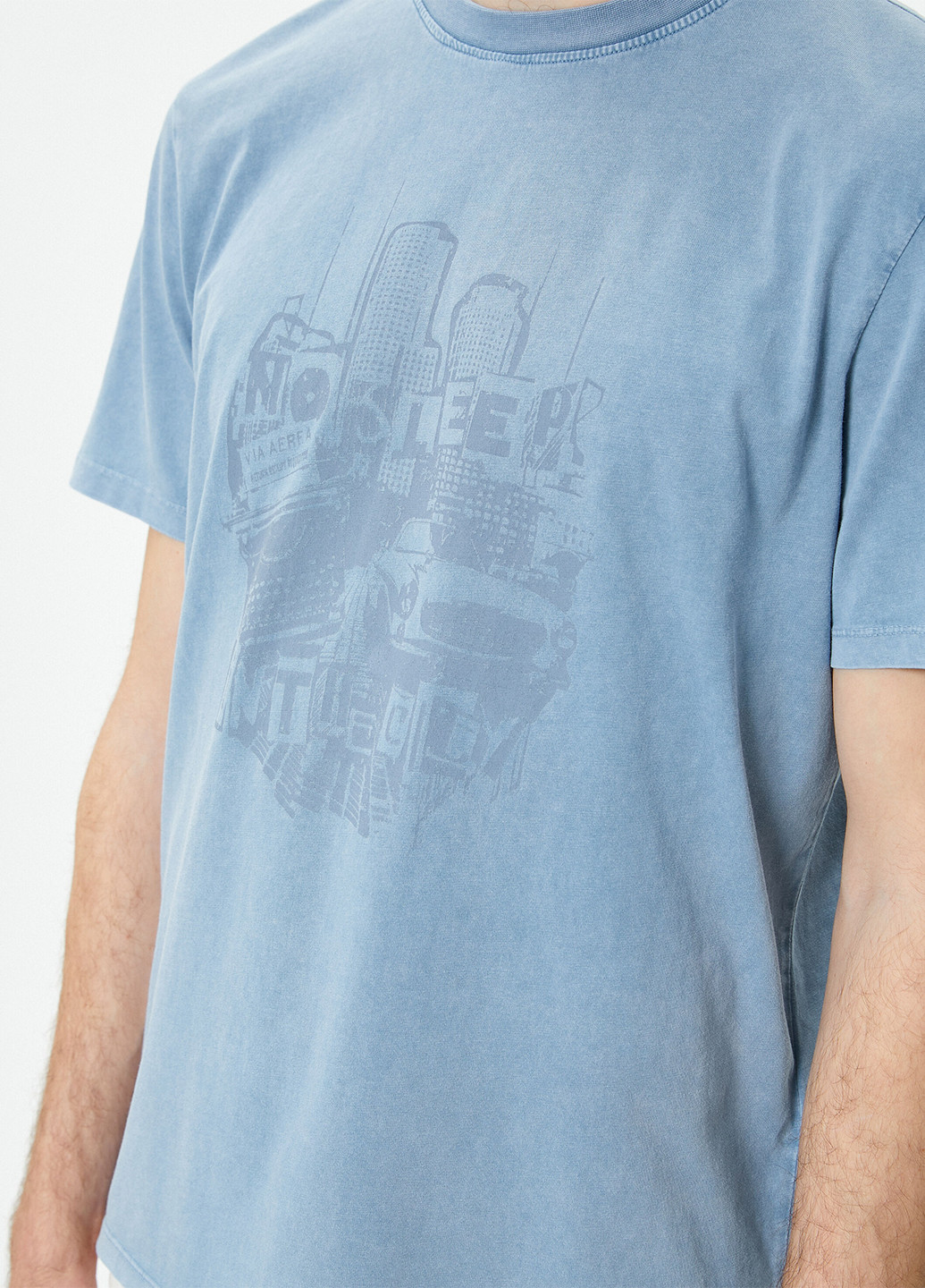 Голубая футболка KOTON