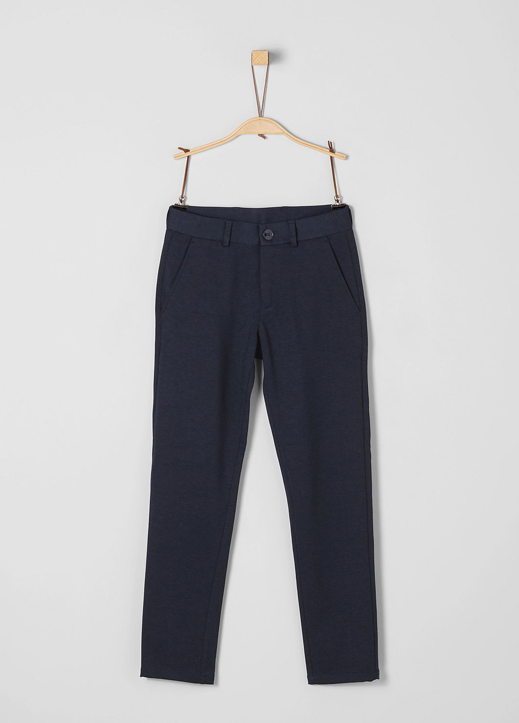 Темно-синие кэжуал демисезонные брюки классические S.Oliver