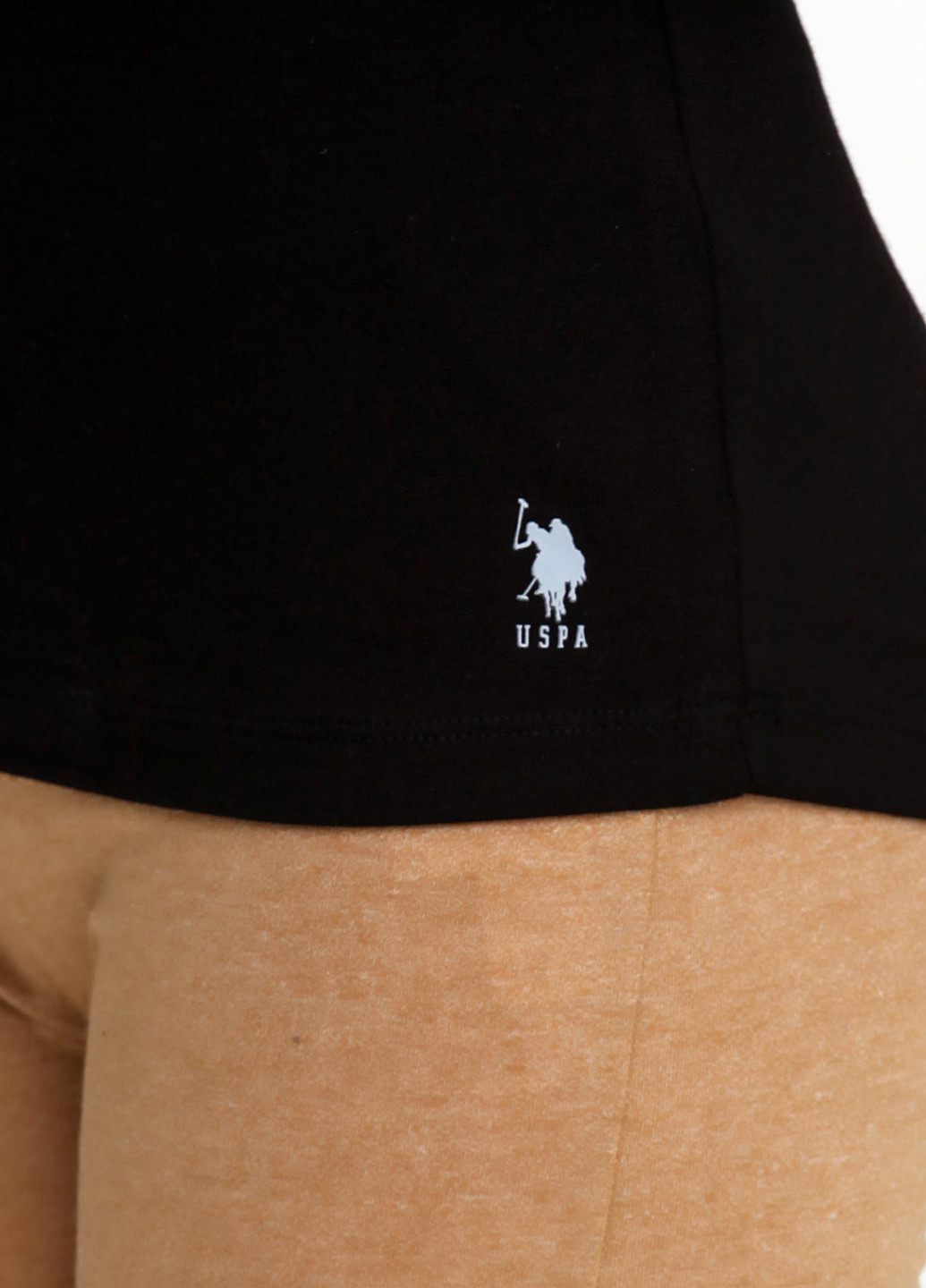 Чорна всесезон футболка з коротким рукавом U.S. Polo Assn.
