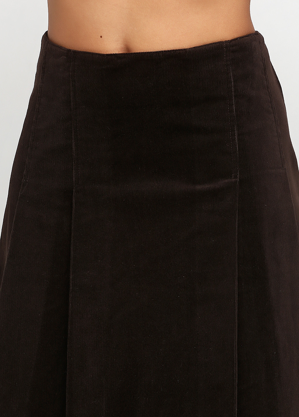 Темно-коричневая кэжуал фактурная юбка Patrizia Pepe клешированная