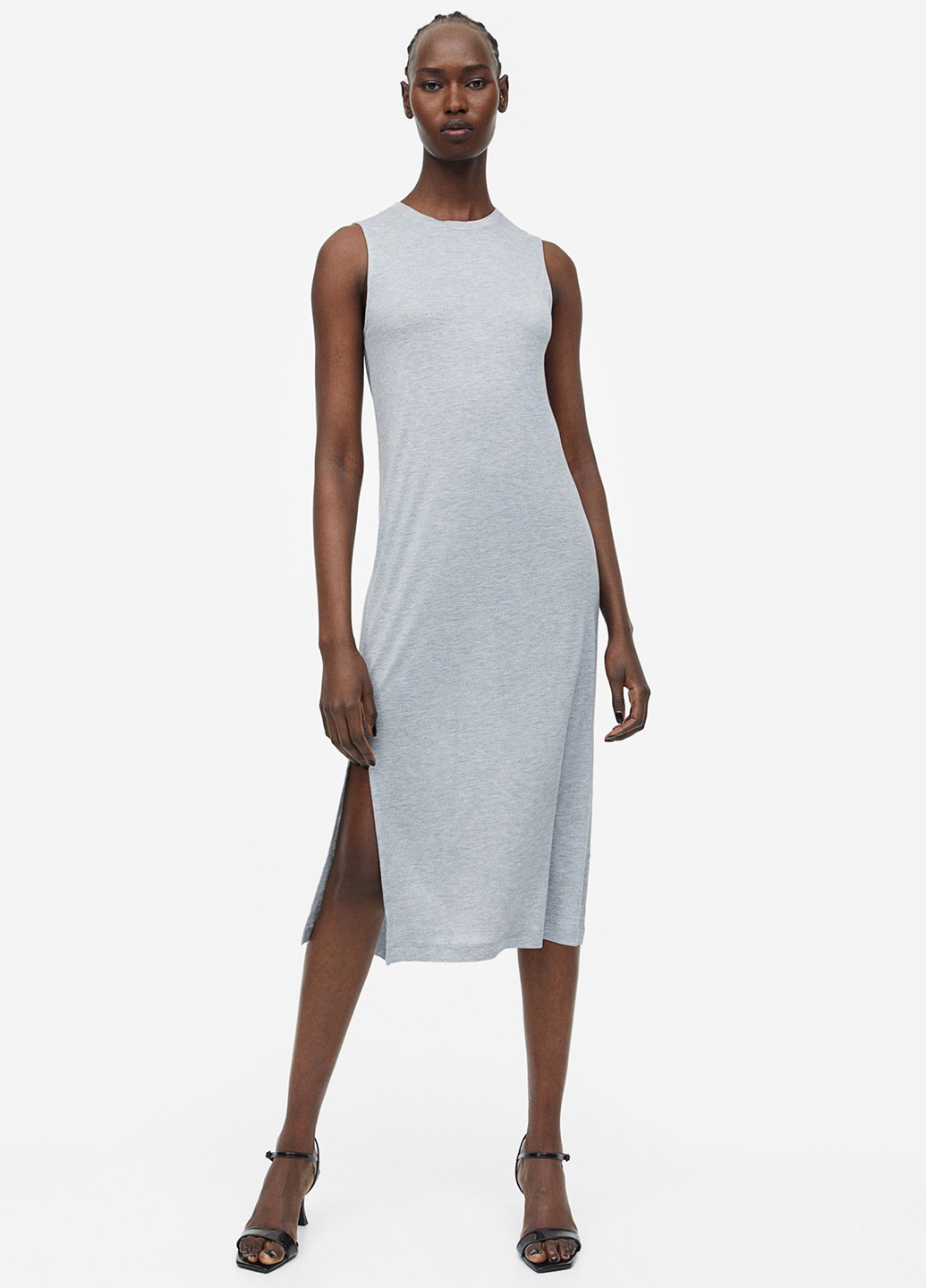 Світло-сіра кежуал сукня H&M однотонна