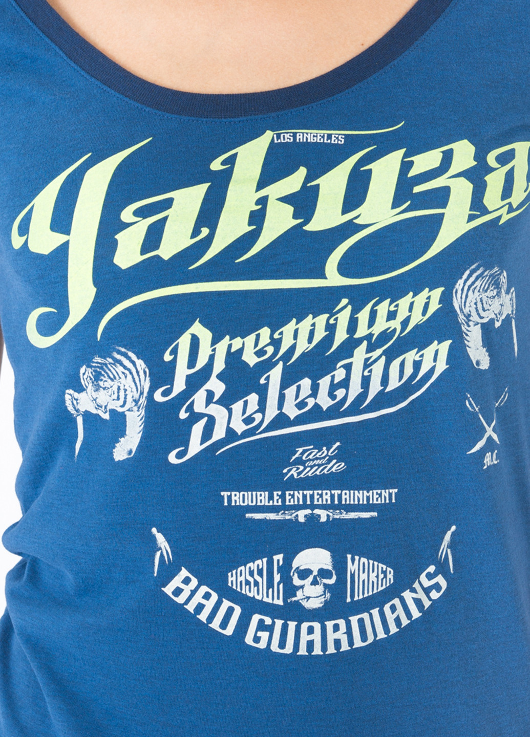 Синяя летняя футболка Yakuza