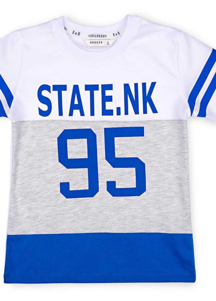 Синій літній костюм десткий "state nk. 95" (11068-116b-white) Breeze