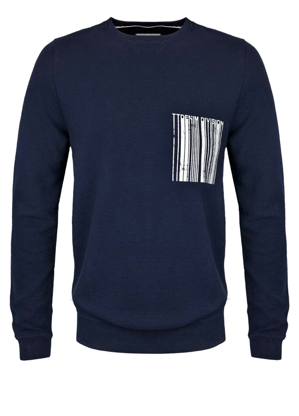 Синий демисезонный свитер свитшот джемпер Tom Tailor