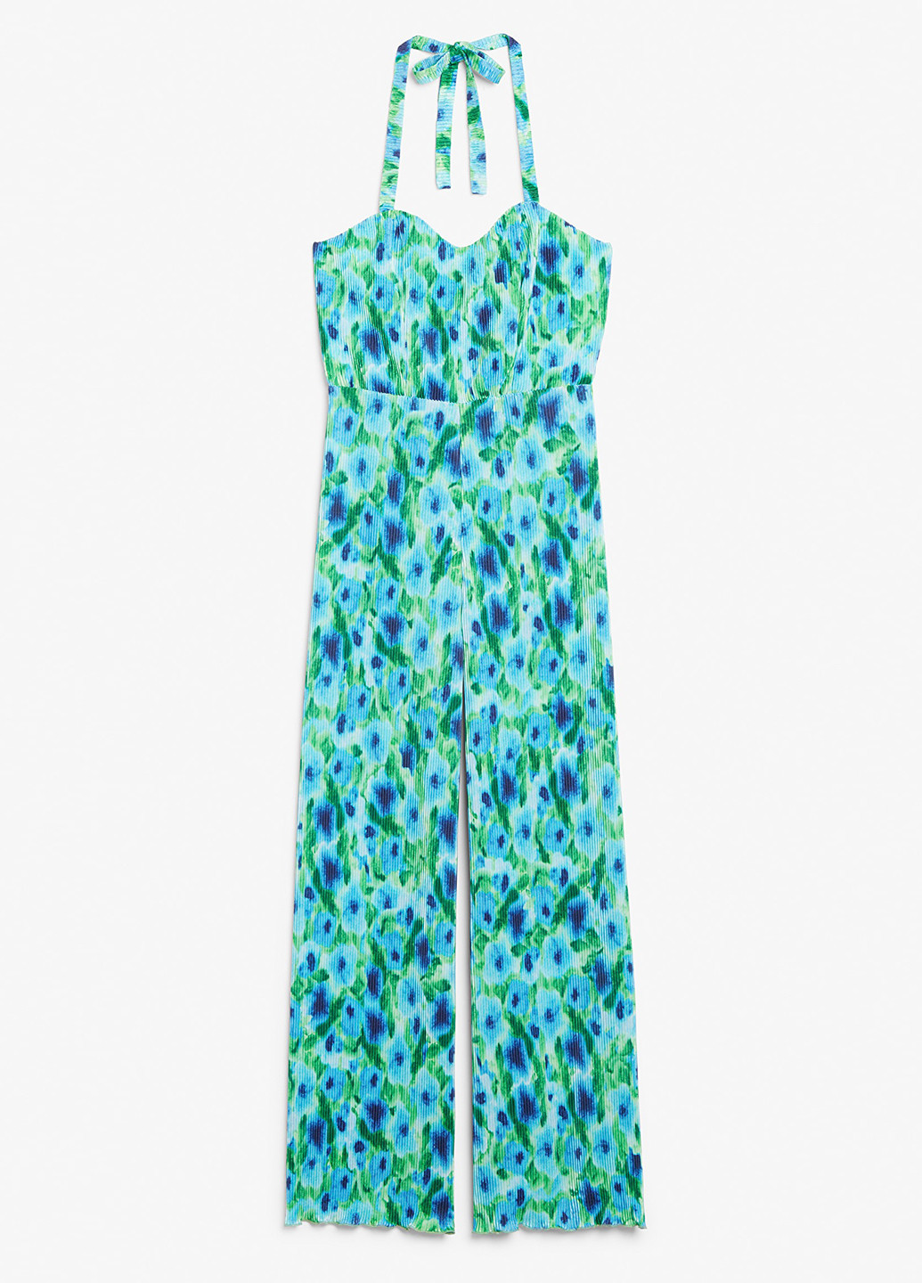 Комбінезон Monki комбінезон-брюки квітковий комбінований кежуал поліестер