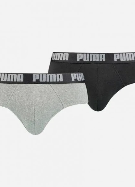 Трусы-слип Basic Brief 2P 88910019 XL 2 шт Dark grey melange/Black (8718824908472) Puma (252535969)