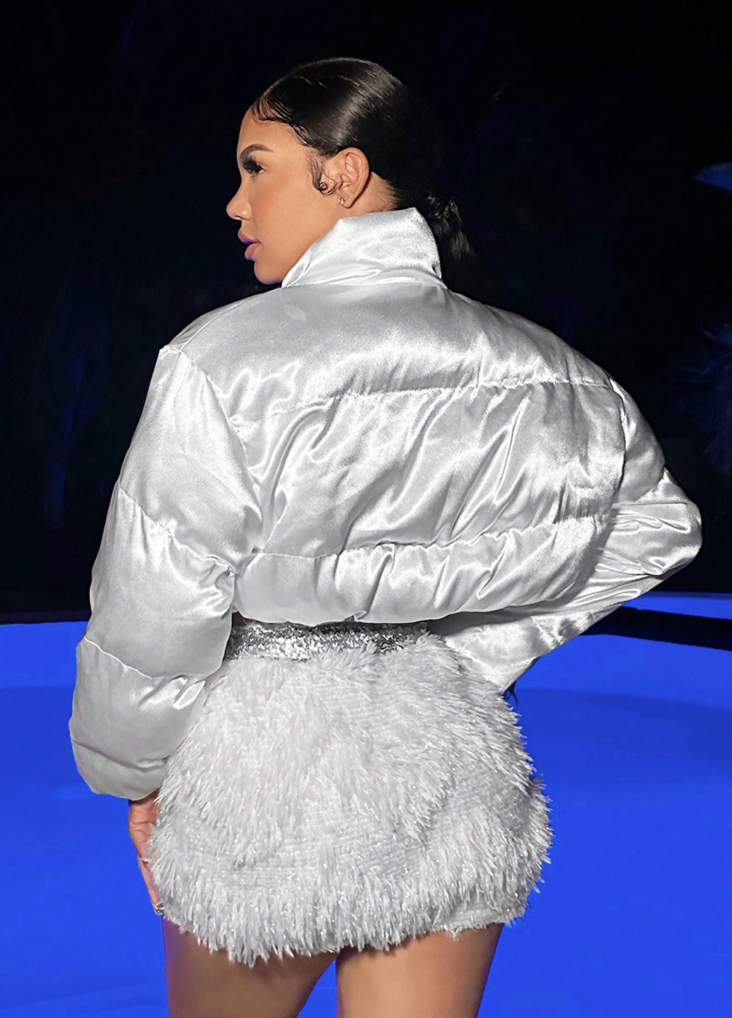 Світло-сіра демісезонна куртка SHEIN