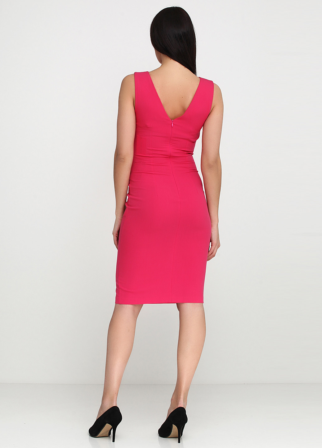 Розовое кэжуал платье Denny Rose однотонное