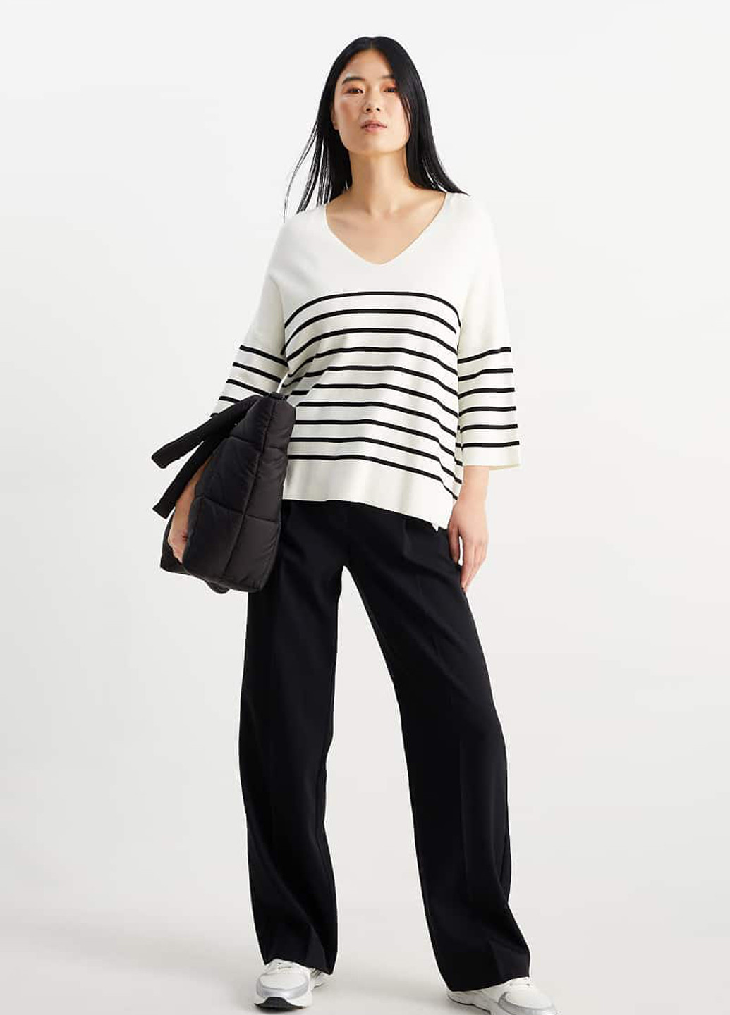 Чорно-білий демісезонний пуловер пуловер C&A