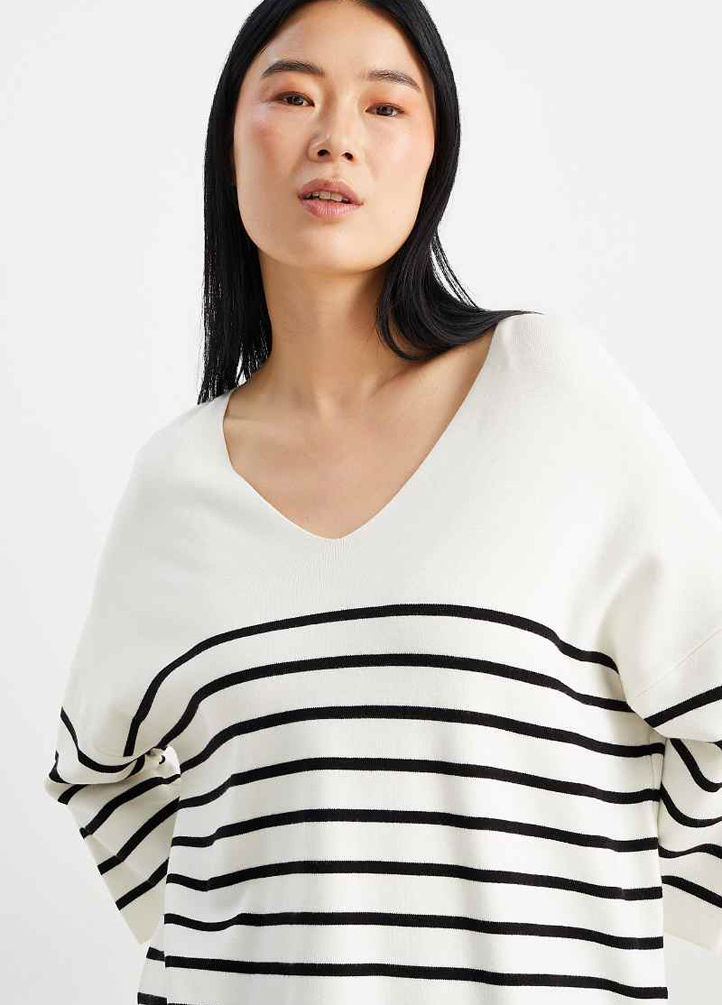 Чорно-білий демісезонний пуловер пуловер C&A