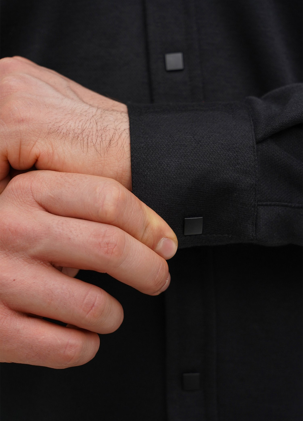 Черная кэжуал рубашка однотонная Trend Collection