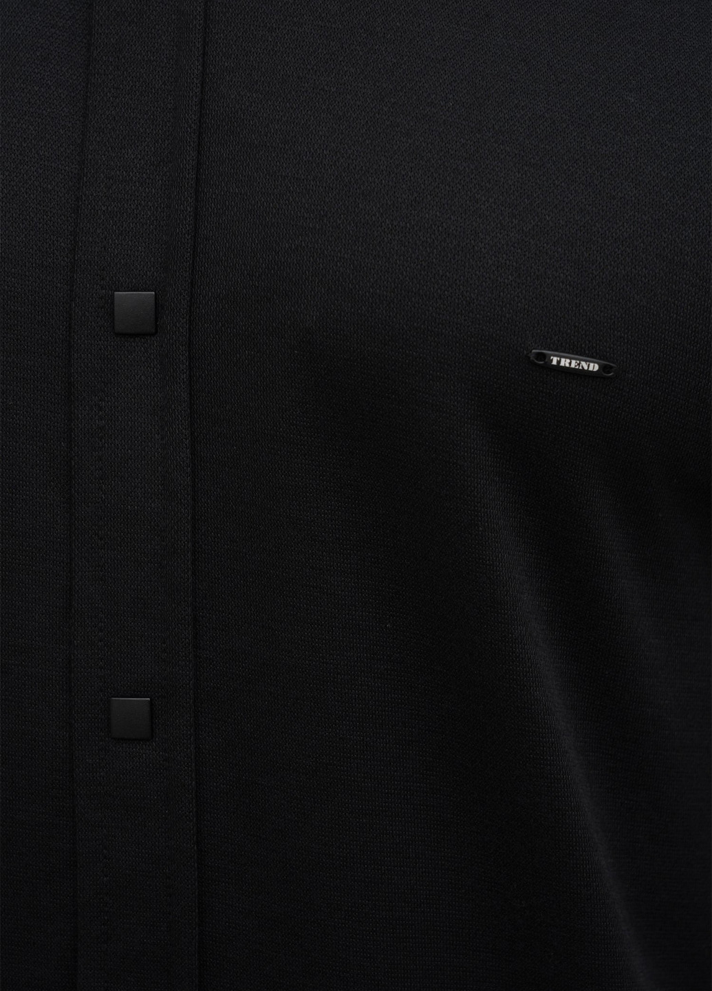 Черная кэжуал рубашка однотонная Trend Collection