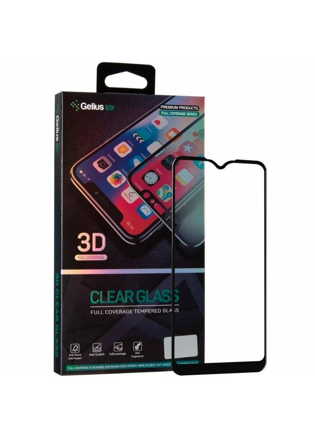 Скло захисне Pro 3D for Samsung A015 (A01) Black (00000078038) Gelius (249596416)