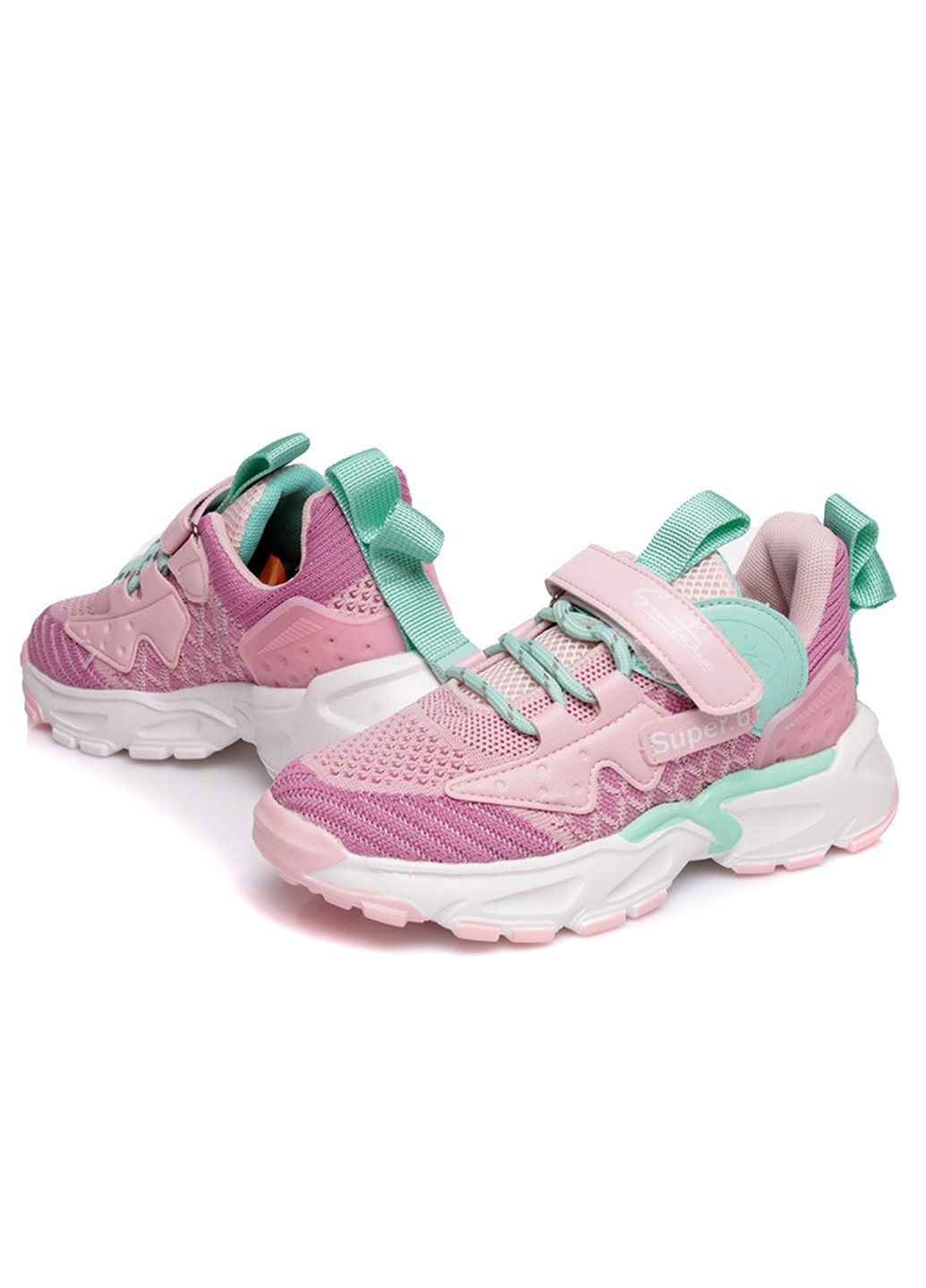 Розово-лиловые всесезонные детские кроссовки для девочки KidsMIX