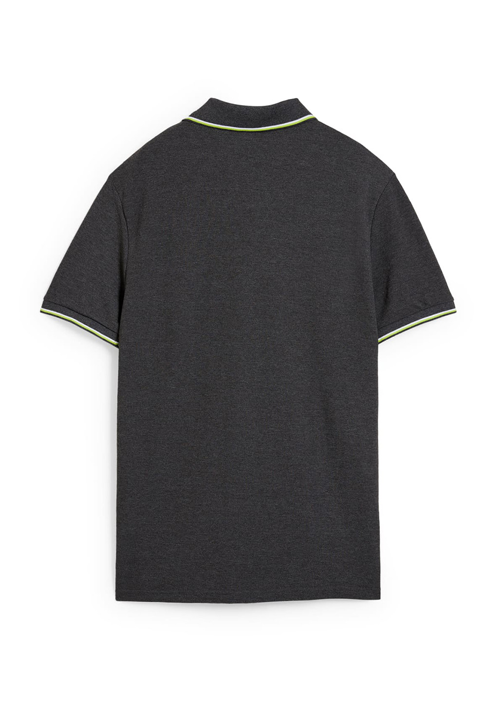 Темно-серая футболка-поло для мужчин C&A однотонная