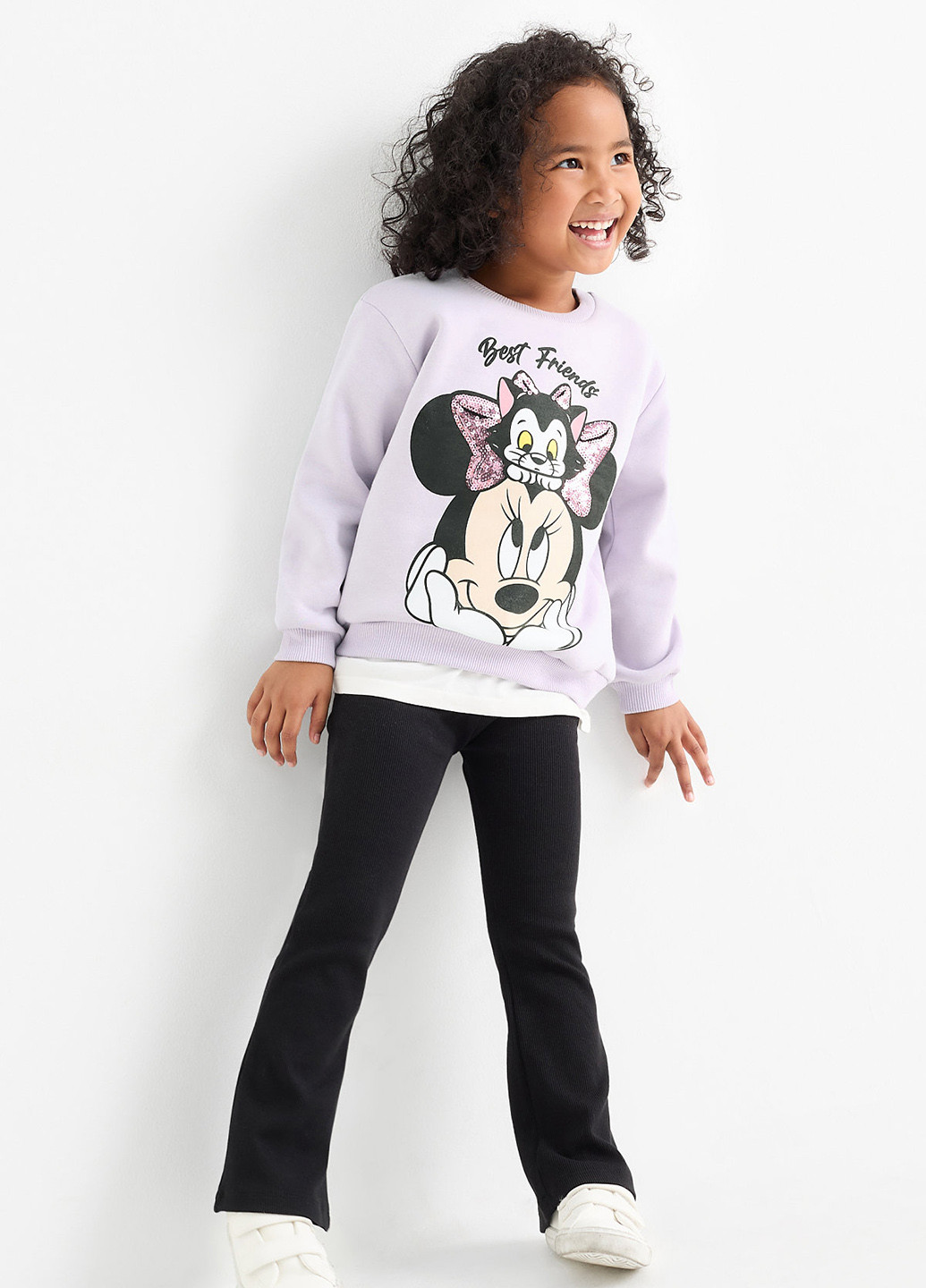 C&A свитшот персонажи сиреневый кэжуал хлопок