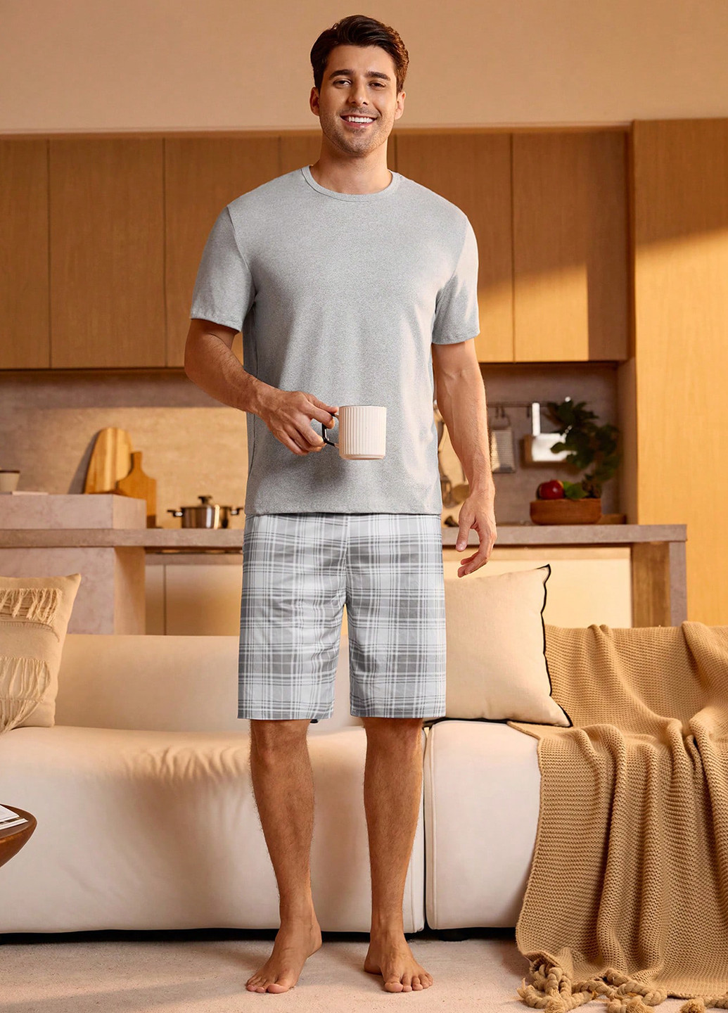 Піжама (футболка, шорти) SHEIN (365779733)