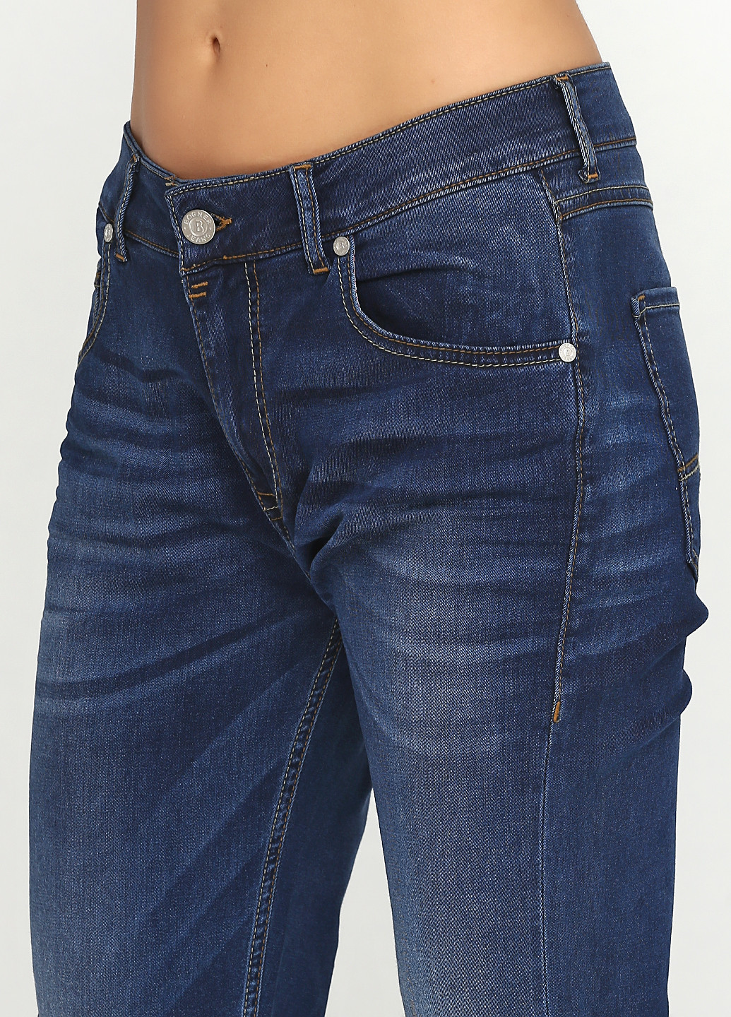Джинси Bogner однотонні сині джинсові