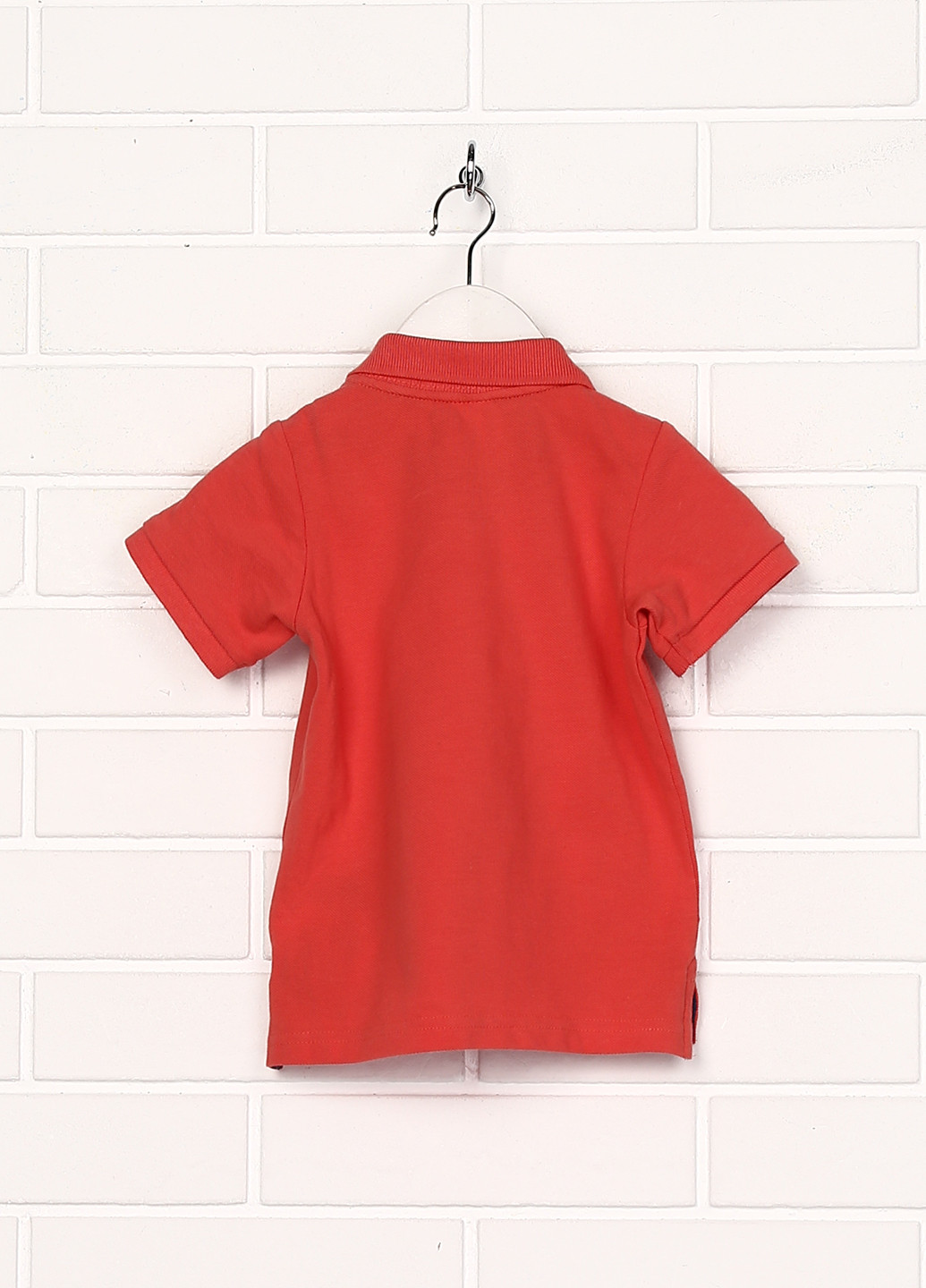 Коралловая детская футболка-поло для мальчика H&M однотонная
