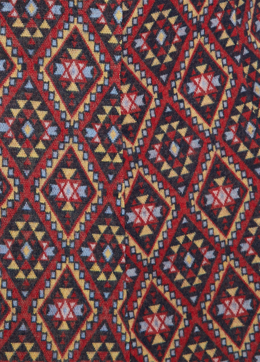 Бордовая кэжуал с орнаментом юбка KOTON а-силуэта (трапеция)